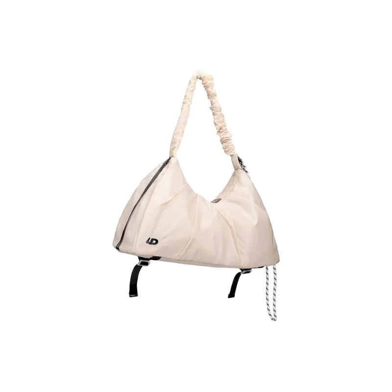LOVERPUSS Polyester Yoga Bag Gym Bag Medium Size Unisex Beige Black/Beige Purple-2