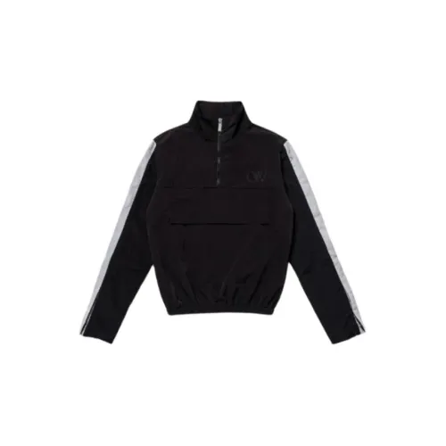 OFF-WHITE Logo-embroidered Half-zip Jacket