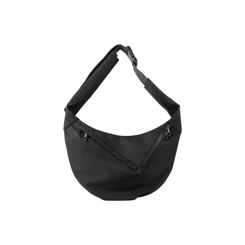 TAKI Nylon Shoulder Bag, Crossbody Bag Regular Unisex Black/Army Green