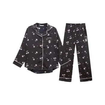 GUKOO x KULUOMI LIANMINGKUAN Pajama Set Women's Charcoal Black