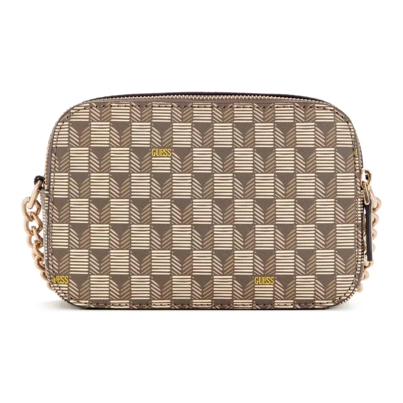 GUESS Artificial Leather Camera Bag Shoulder Bag Crossbody Bag Women's Brown-2