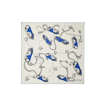 Burberry Knight Hardware Printed Finished Edge Scarf