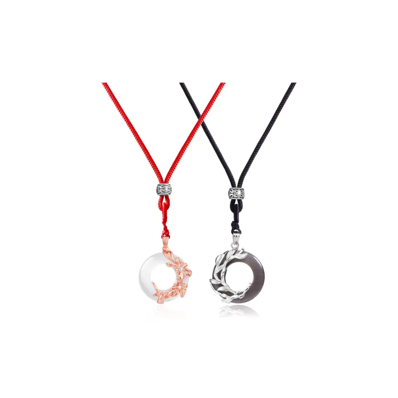 North Cain Colored Glaze Jade Necklaces Unisex-2