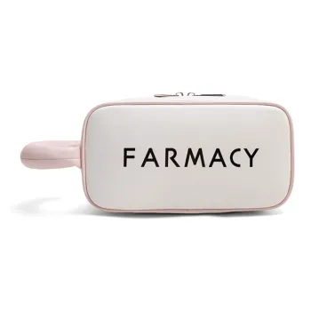 Farmacy Microfiber Synthetic Leather Makeup Bag Regular Unisex Black/Green/White/Gray