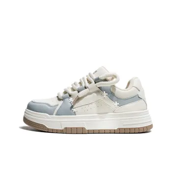 Meiretu Anti-Slip Wear-Resistant Low-Top Skateboard Shoes Men's White