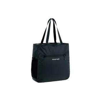MONTBELL Nylon Tote Bag, Shopping Bag, Shoulder Bag, Handbag Medium Size Unisex Black