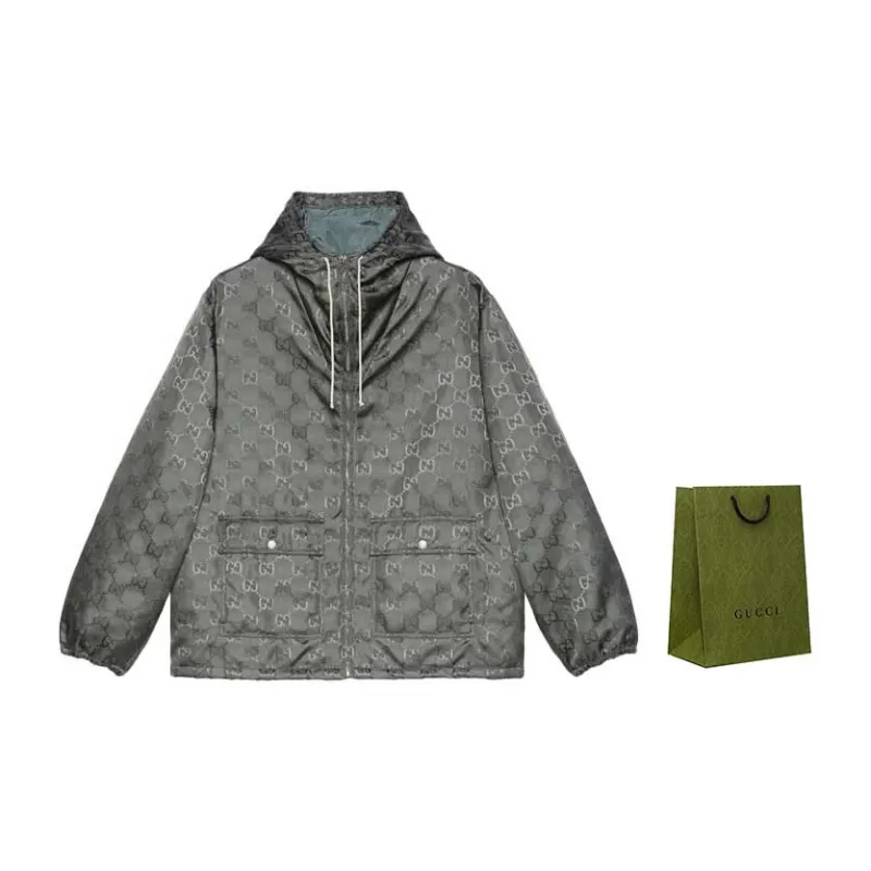 GUCCI Jackets Men Gray-1