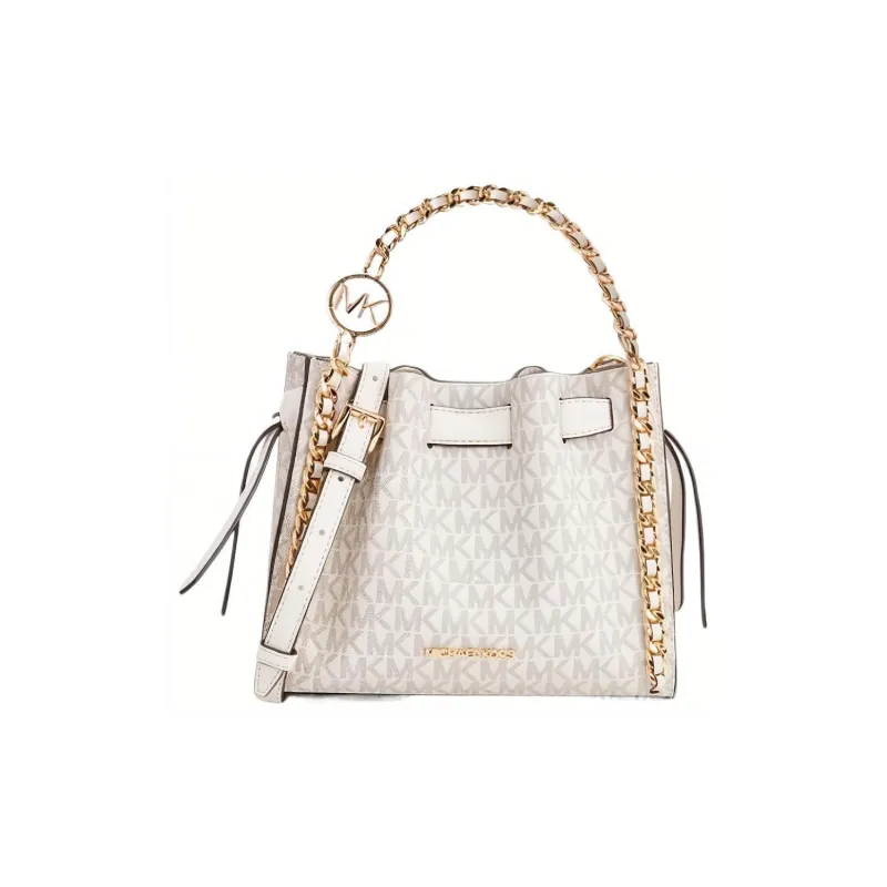 MICHAEL KORS Coated Fabric Tote Bag, Shopping Bag, Shoulder Bag, Crossbody Bag, Handbag Small Size Women's Vanilla-0