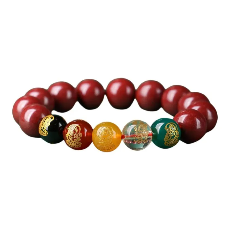 Octave Space Reconstructed Cinnabar Jade Bracelets Unisex-4