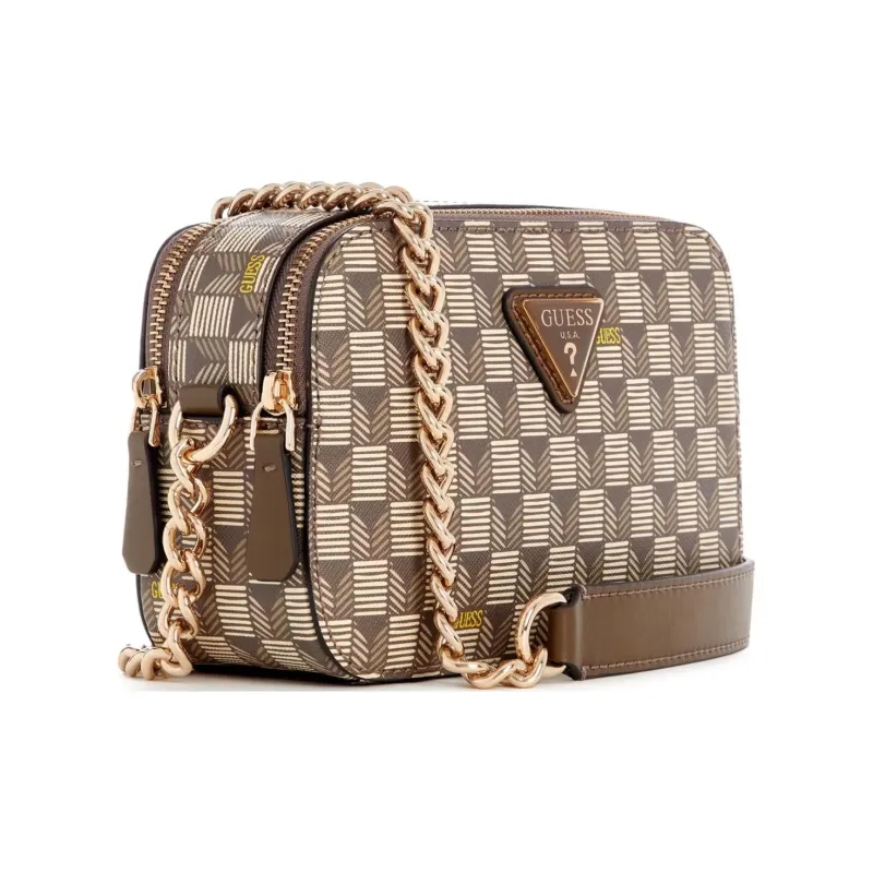 GUESS Artificial Leather Camera Bag Shoulder Bag Crossbody Bag Women's Brown-1