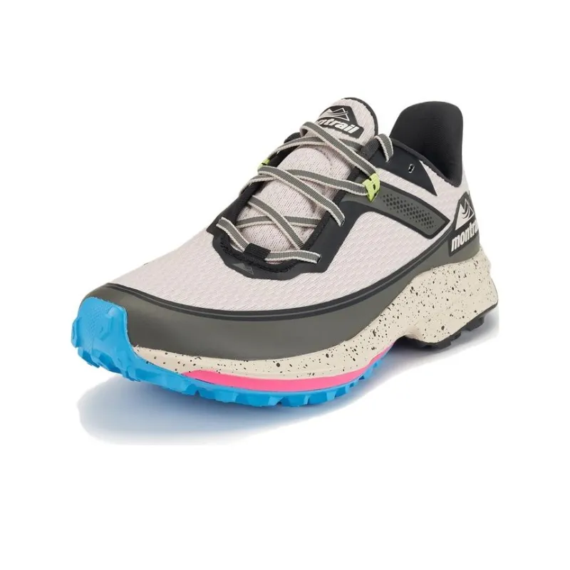 Columbia Montrail Cushioned Slip Resistant Low Top Trail Running Running Shoes Women's Gray Blue-1