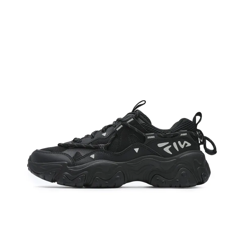 FILA FLUID 5 Anti Slip Wear Resistant Low Top Casual Shoes Women's Black-0