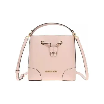 MICHAEL KORS Litchi Grain Leather Bucket Bags Shoulder Bag Crossbody Bag Handbag Small Size Women's Pink