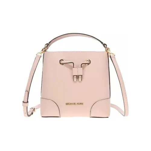 MICHAEL KORS Litchi Grain Leather Bucket Bags Shoulder Bag Crossbody Bag Handbag Small Size Women's Pink