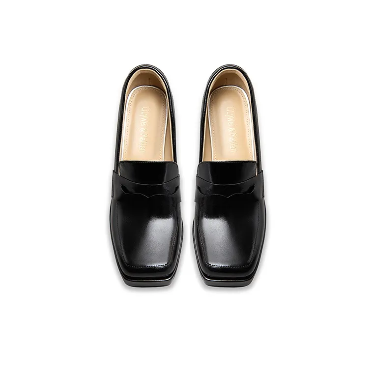 Lily Wei Loafers Women's Black/Burgundy-2