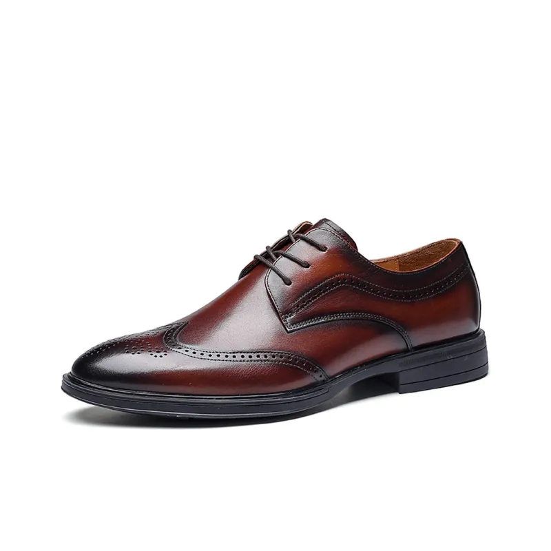 SHUPATE Dress Shoes Men Low Top Black/Brown-7