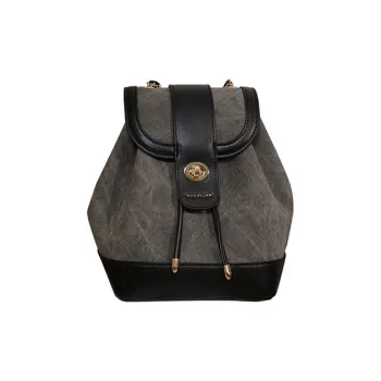 LOHAS Travel PU Backpack Regular Women's Black/Brown