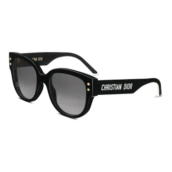 DIOR Acetate Irregular Shape Sunglasses Women's Black