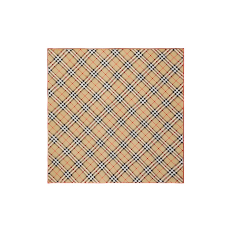 Burberry Silk Scarves Unisex Brown-0
