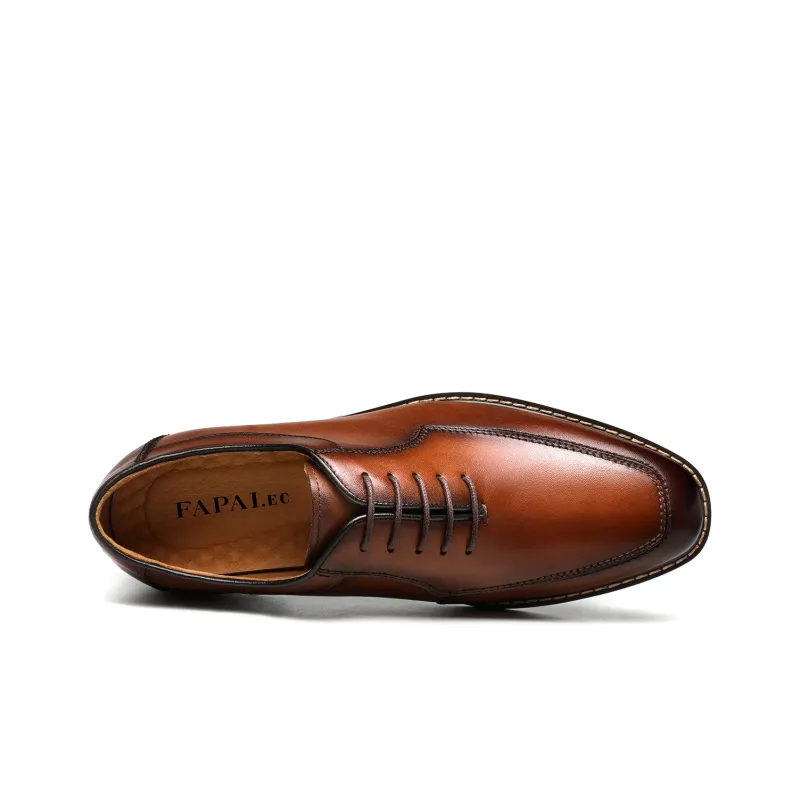 FAPAI Dress Shoes Men Low Top Brown/Black-9
