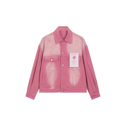 Bosieagender Jackets Unisex Denim Wash Pastel Pink