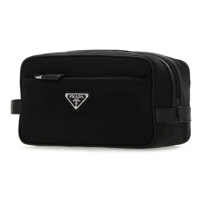 PRADA Nylon Makeup Bag Men's Black-1