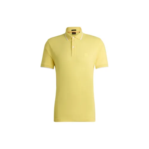 HUGO BOSS Polo Shirts Men Yellow