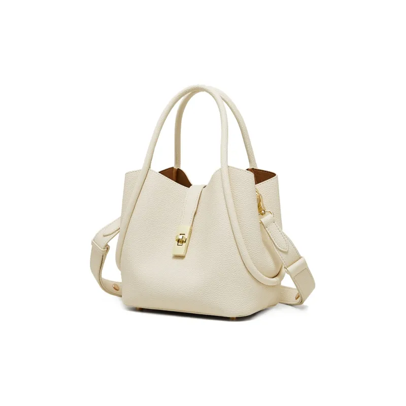 Geshiman Cow Leather Handbag Medium Size Women's-0