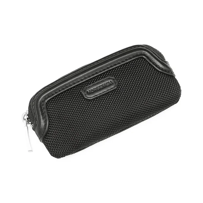 HORSEMEN Nylon Fabric Convenient And Practical Key Pouch Mini Unisex Black-4