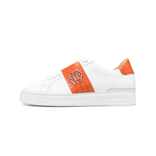 PHILIPP PLEIN Logo-plaque Leather Low-top Sneakers