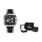 Silver Case Black Dial (Gift Box Set)