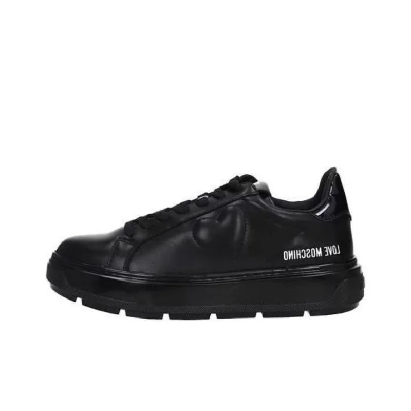 LOVE MOSCHINO Low Top Skateboard Shoes Women's Black-0