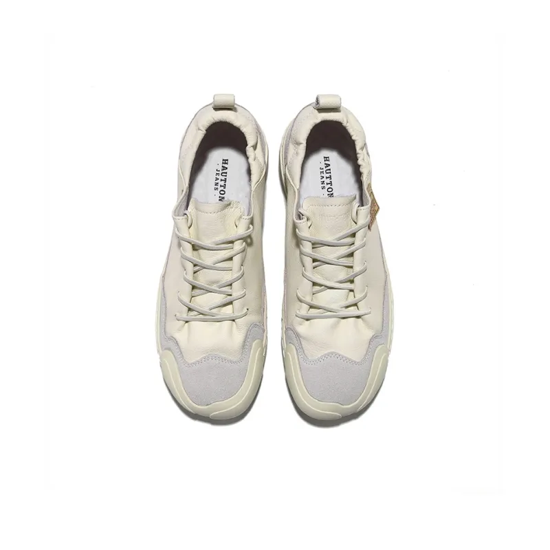 Hautton Jeans Stylish Skateboarding Shoes Men's White-3
