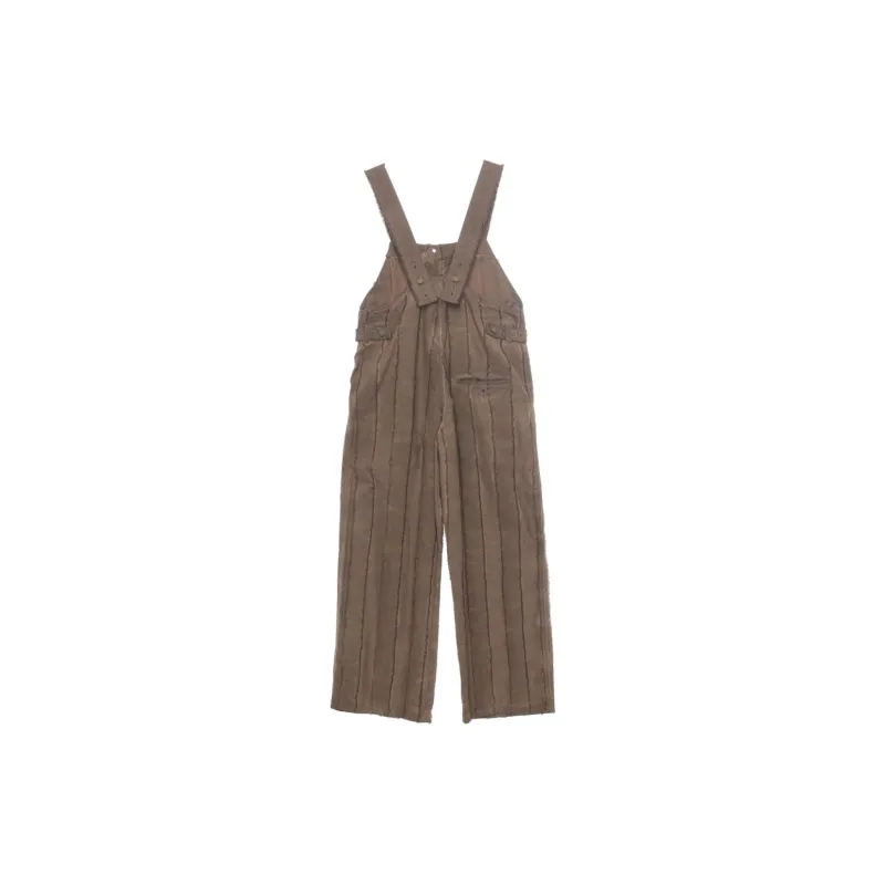 UMA WANG Panda Wide leg Denim Dungarees-1