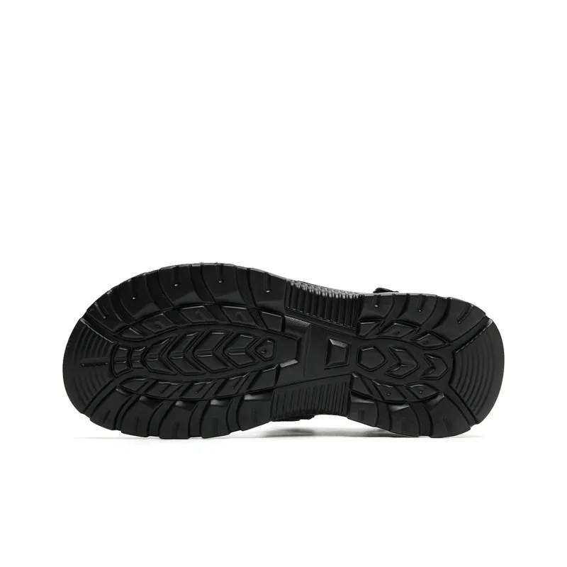 HLA Beach Sandals Men Black-4