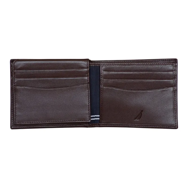 NAUTICA Leather Wallet Men's Brown-1