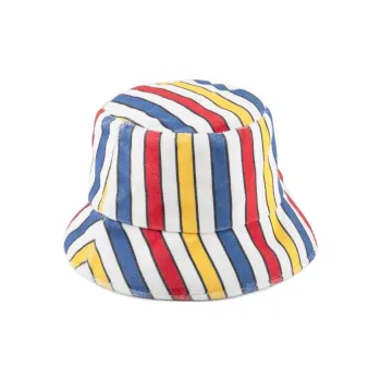 Lack Of Color Stripe pattern Bucket Hat