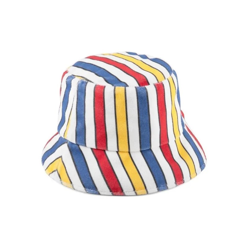 Lack Of Color Stripe pattern Bucket Hat-0