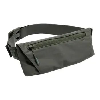 DECATHLON Polyester One Shoulder Crossbody Fanny Pack Regular Unisex Black Olive