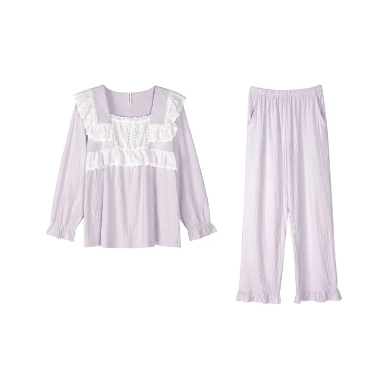 XUANZHITING Pajama Set Women's Purple-0