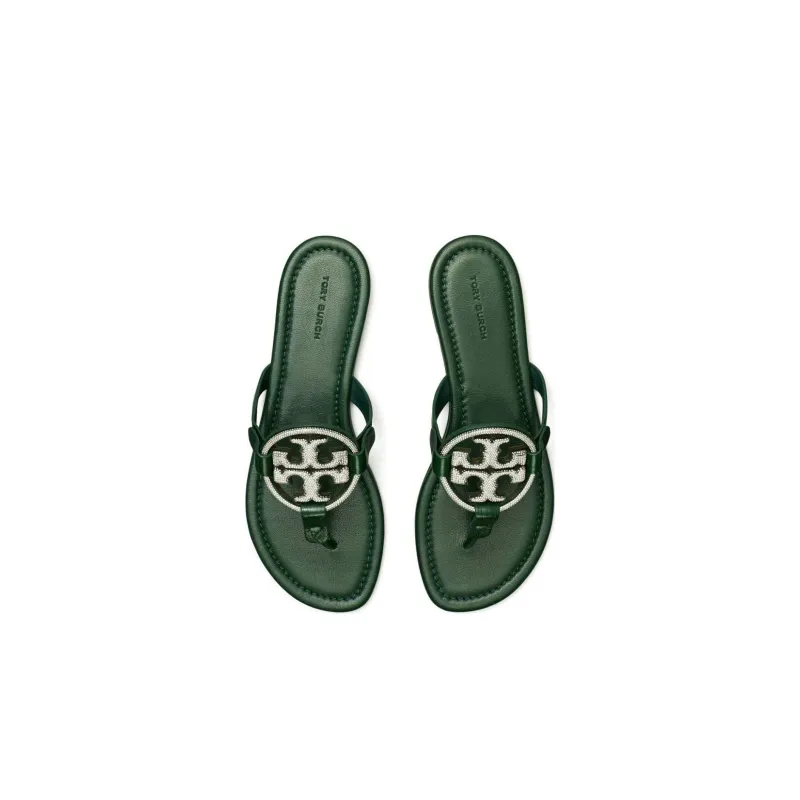 TORY BURCH Miller Pavé Leather Sandals-3