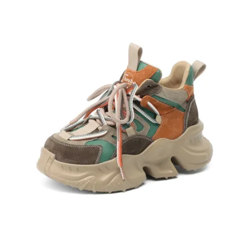 SHOUBA Anti-Slip And Wear-Resistant Lightweight Low-Top Chunky Sneakers Women's