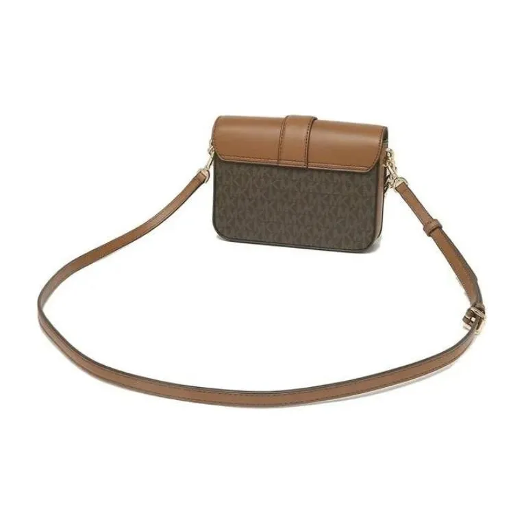 MICHAEL KORS Artificial Leather Crossbody One Shoulder Handbag Small Size Women's Dark Brown/Acorn Brown-1