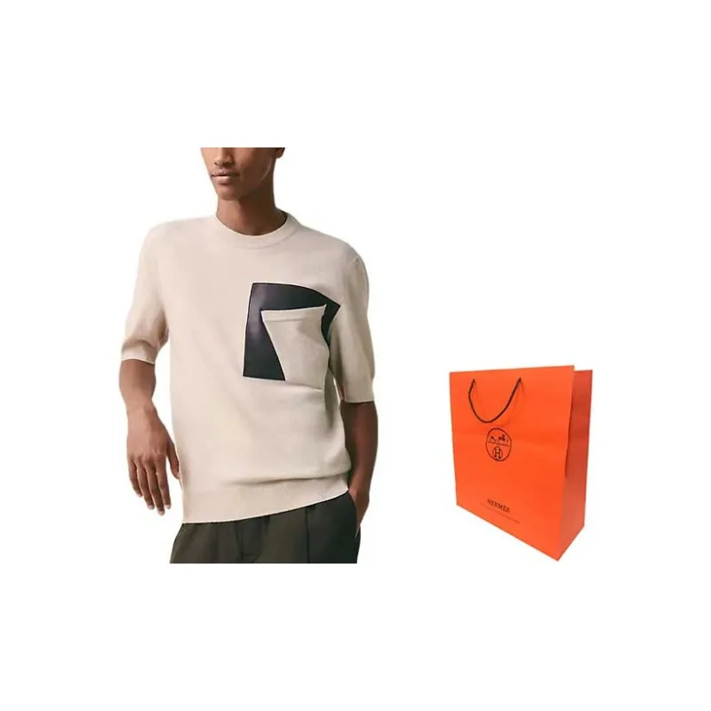 HERMES Sweaters Men Light Khaki-2