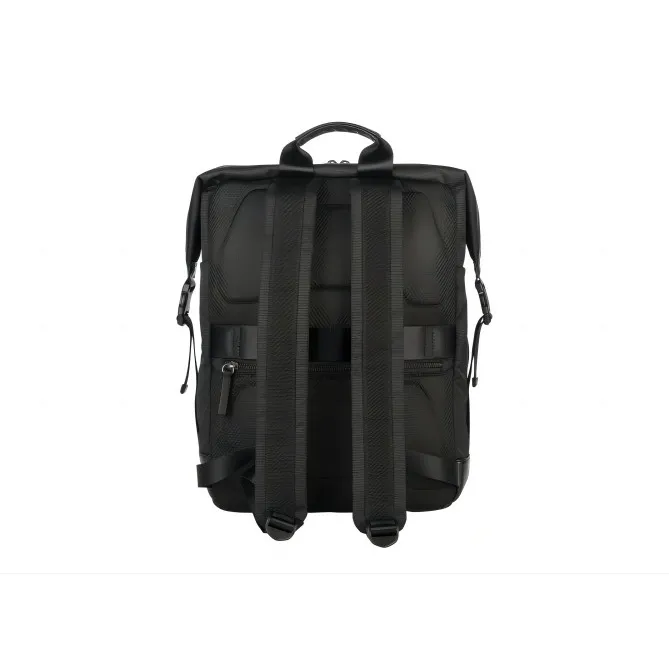 TUCANO Genuine Leather Nylon MODO PREMIUM Commute Computer Backpack Regular Unisex Black-2