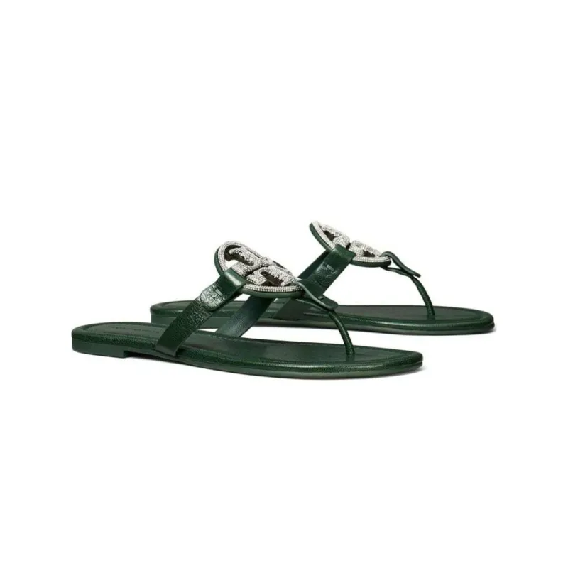 TORY BURCH Miller Pavé Leather Sandals-2