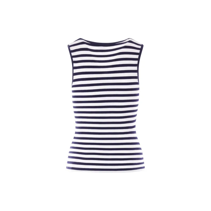 LOEWE Anagram Tank Top 'White/Navy'-1