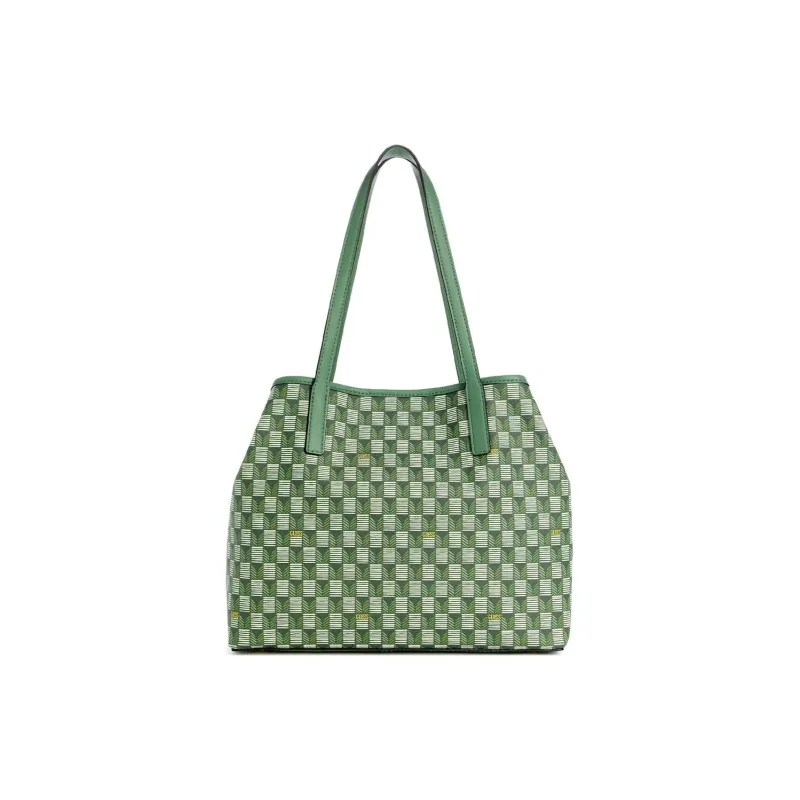 GUESS Artificial Leather Tote Bag Shopping Bag Shoulder Bag Handbag Small Size Women's Green-4
