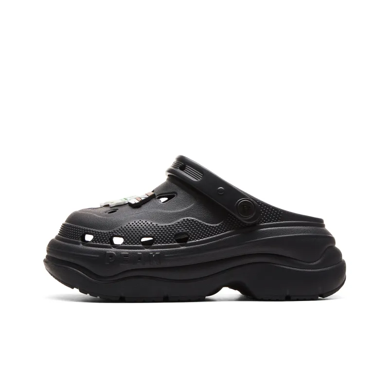 PEAK Taichi Height Increasing Shoes Clogs Women's All Black-0