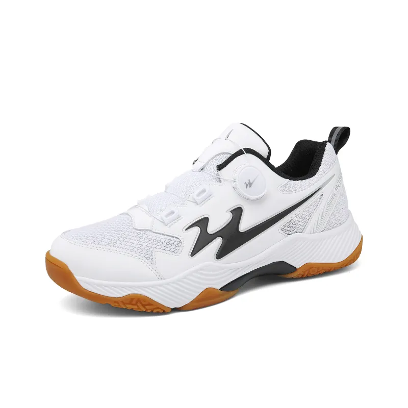 Binary Badminton Shoes Unisex Low Top Umber/White/Black-1